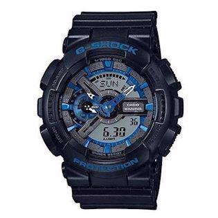 mat mørke blå resin med stål G-Shock quartz multifunktion (5146) Herre ur fra Casio